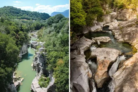 Gole verdi e rocce scolpite dall'acqua: scorci mozzafiato per scoprire cosa vedere nelle Marche, tra natura selvaggia e panorami unici.